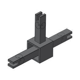 Verbindungsknoten CADRO 3-fach. 2D