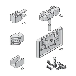 Garnitur CLIPO 16 Glas GK IS für 2 Türen
