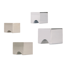 Knopf, eckig mit Kerbe