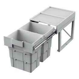 Abfallbehälterauszug, 2 Behälter