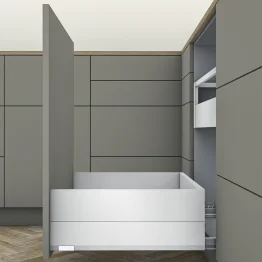 MERIVOBOX seidenweiß matt Höhe E BOXCAP für Müllanwendung