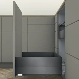 MERIVOBOX oriongrau matt Höhe E BOXCAP für Müllanwendung