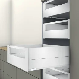 Innenauszug E BOXCAP mit Schubkastenfront Relingstange (H: 209 mm)