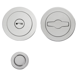 Set runde Muschelgriffe, verriegelbar/entriegelbar