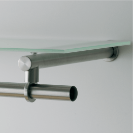 Halter für Tablar und Kleiderstange
