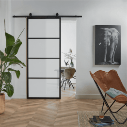 Porte coulissante BASIC TOP Verre dépoli