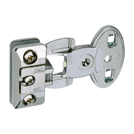 Charnière clipsable à nœud pour porte en verre