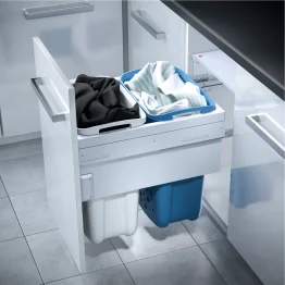 Paniers à linge sur système coulissant