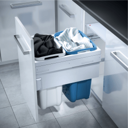 Paniers à linge sur système coulissant