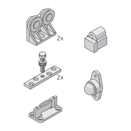 Garniture 1 porte Media 70