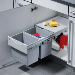 Poubelle tri sélectif 2 bacs 36 L