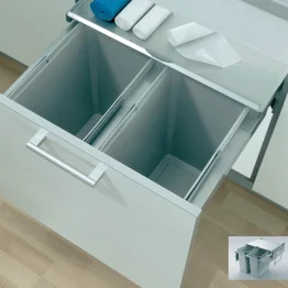 Poubelle à tri sélectif pour élément de 600 mm 42 à 56 L