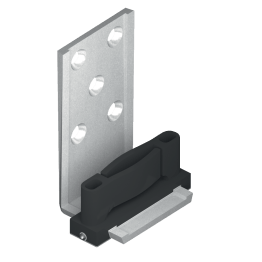 Guide bas pour porte coulissante en bois