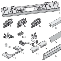 Garniture Frontino 20 haut et bas avec rail de guidage
