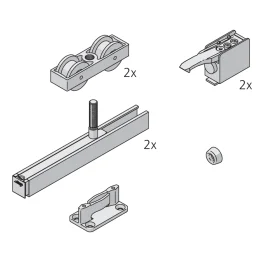 Garniture 1 porte Junior 80/B (mod.) vis longue