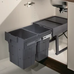 Poubelle coulissante 2 bacs