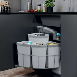 Poubelle rotative à tri sélectif 39 L