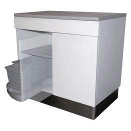 Ensemble poubelles tri sélectif pour élément d’angle