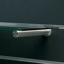Support tablette verre et bois