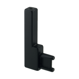 Support d'extrémité sous tablette pour tube rectangle