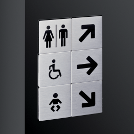 Plaque signalétique inox adhésive