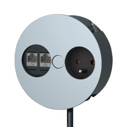 Bloc 1 prise et 2 RJ45 encastrable Twist