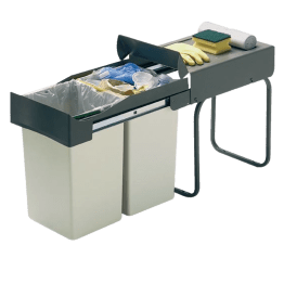 Poubelle coulissante tri sélectif 28 L