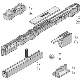 Garniture 1 porte Junior 100/B vis courte