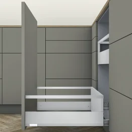 MERIVOBOX tiroir poubelle E avec tube blanc soie mat