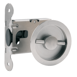 Ensemble fermeture de porte ronde coulissante affleurante