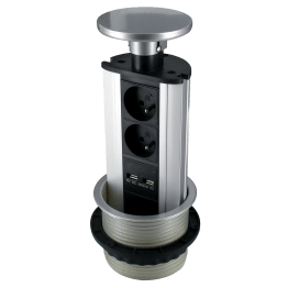 Bloc prises encastrable avec USB diamètre 100