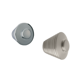Bouton conique strié