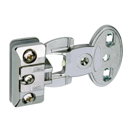 Charnière clipsable à nœud pour porte en verre