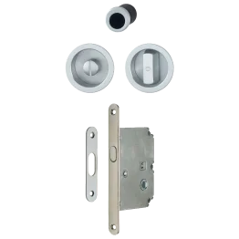 Ensemble rond fermeture porte coulissante