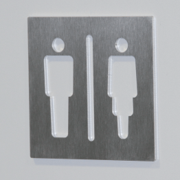 Plaque signalétique inox