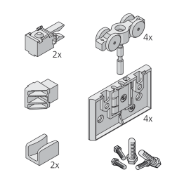 Garniture 2 portes à coller Clipo 16 verre