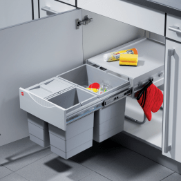 Poubelle tri sélectif 3 bacs 35 L