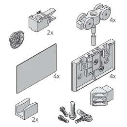 Garniture 2 portes à percer Clipo 16 verre