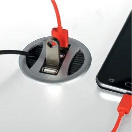Passe-câbles USB chargeur et transfert