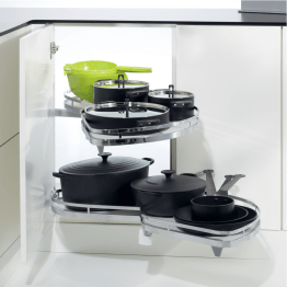 Ensemble d'angle LeMans II Arena Style fond blanc glace galerie chromée