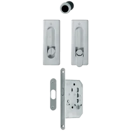 Ensemble rectangulaire fermeture porte coulissante