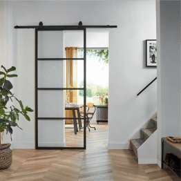 Porte coulissante BASIC TOP Verre transparent