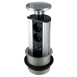 Bloc prises encastrable avec USB A diamètre 100