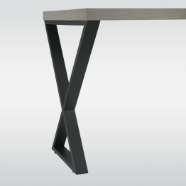 Pied de table design en X