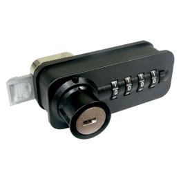 Serrure à pêne rétractable à chiffres et à clé code fixe