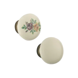 Bouton porcelaine bronzé