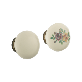 Bouton porcelaine bronzé