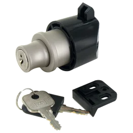 Serrure à poussoir à clé