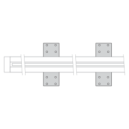 Fixations pour profil de cloison vitrée