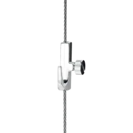 Crochet serrage à vis pour tringle cimaise